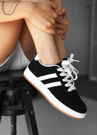 Женские кроссовки campus black /white