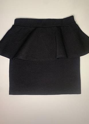 Спідниця з баскою zara р s чорна