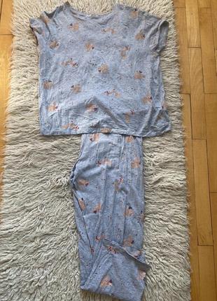Пижама свободного кроя домашний костюм marks & spenser вискоза
