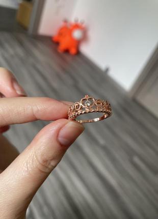 Кільце каблучка перстень колечко корона у стилі пандора pandora3 фото