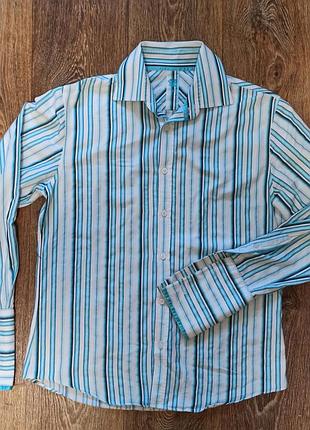 Качественная брендовая мужская рубашка- рубашка длинный рукав на запанках burton