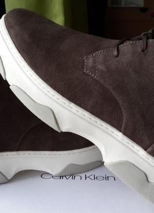 Calvin klein оригинал 43 ( 28,5 см по стельке) новые кожаные ботинки