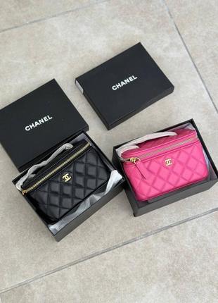 Сумка кожаная в стиле chanel vanity2 фото