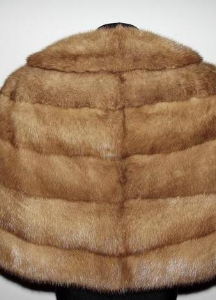 Норкова шуба бежева, норкова накидка