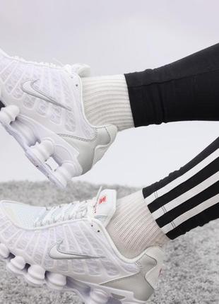 Топ! женские кроссовки nike shox white2 фото