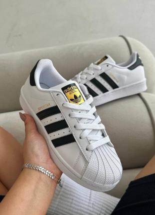 Adidas superstar white женские кроссовки адедас суперстар белые