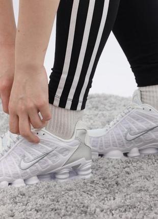 Топ! женские кроссовки nike shox white7 фото