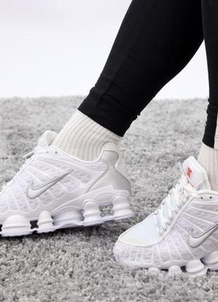 Топ! женские кроссовки nike shox white4 фото