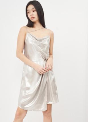 Сукня пляття вечірнє срібного кольору