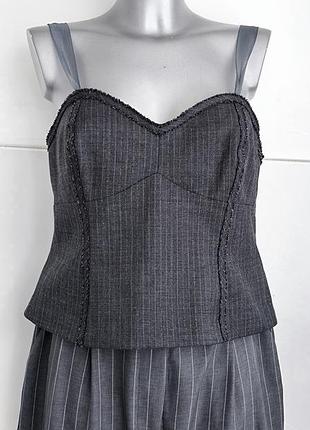 Топ next сірого кольору у смужку