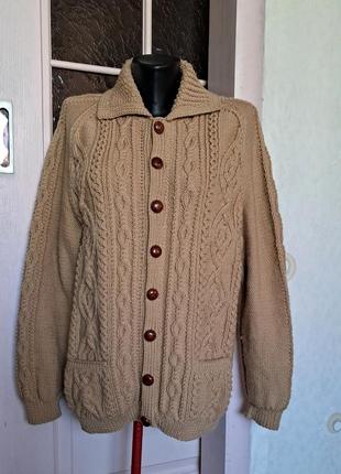 Кардиган кофта ручна робота вовна