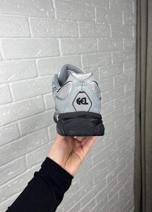 Чоловічі кросівки asics gel-nyc grey silver асікс сірого з сріблястим кольорів5 фото