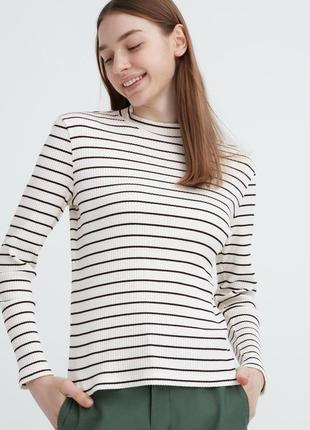 Водолазка светр джемпер в рубчик uniqlo