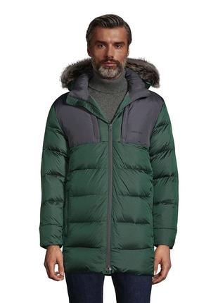 Чоловіча парка пуховик з капюшоном xxl lands' end