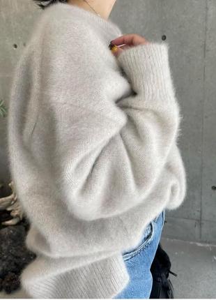 Роскошный брендовый свитер из альпаки, овер, объемный