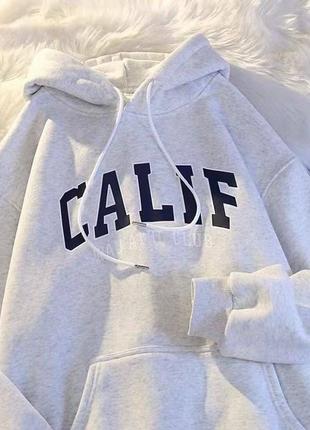 Худи с капюшоном и принтом, стильный свитшот