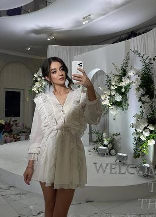 Романтичное платье rushe с рюшками от бренда иvina_boutique