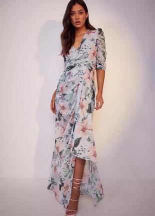 Жіноча квіткова довга сукня. розмір хс/с. boohoo