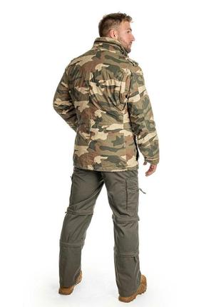 Куртка мужская m-65 brandit giant lt woodland камуфляж (s)3 фото