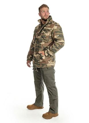 Куртка мужская m-65 brandit giant lt woodland камуфляж (s)5 фото