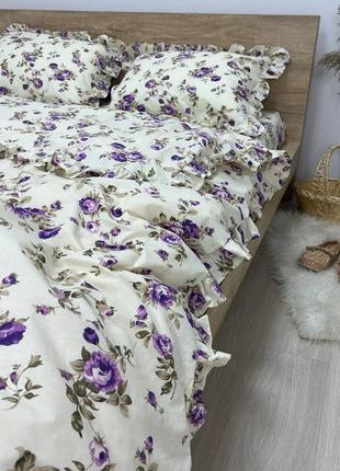 👍👍 постіль з рюшами в стилі прованс євро двушка полуторне сім'я