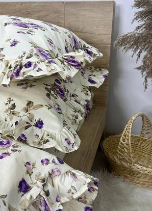 👍👍 постіль з рюшами в стилі прованс євро двушка полуторне сім'я