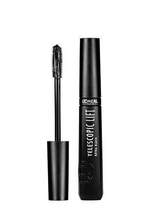 Тушь для ресниц l'oreal paris telescopic extra black экстрачерная 9,9 мл