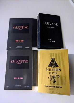 Пробники valentino, paco rabanne, dior