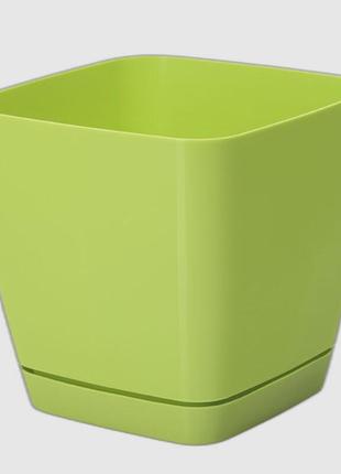 Вазон квадратний toscana 25 см фісташковий