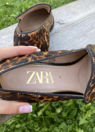 Леопардовые лоферы zara