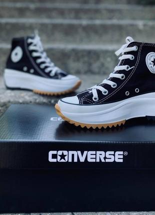 Жіночі кеди converse run star чорні