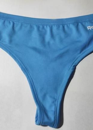 Женские трусики-стринги reebok голубые с белым лого s