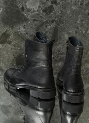 Чоловічі черевики 16791 чорні шкіра8 фото