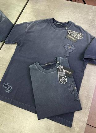 Футболка chrome hearts серая
