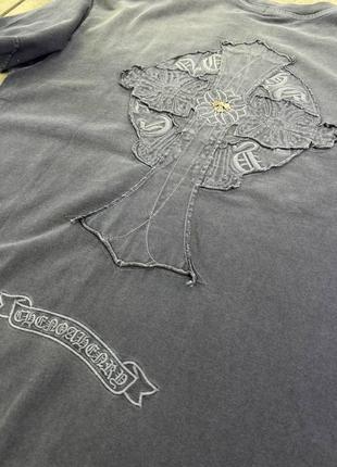 Футболка chrome hearts серая3 фото