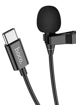 Мікрофон-петличка hoco l14 type-c lavalier microphone black