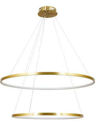 Люстра 2 кольца светодиодные бронзовые (7529832-2a bronze led (600+800))