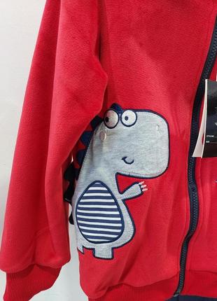 Велюровые осенние детские комплекты динозавр для физкультуры, спортивные детские костюмы для мальчиков 7-8 лет3 фото