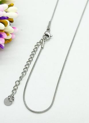 Ланцюг родій медсплав "еластичний снейк" довжина 45+5см