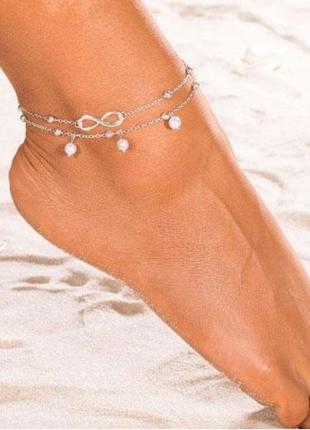 Браслет primo infinity silver на ногу (анклет) primo срібний