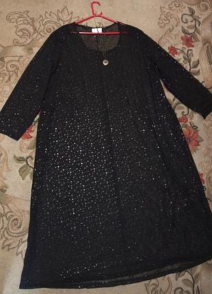 Розкішне,максі-в підлогу,іміджеве плаття-сукня на сітці,мега батал,rondissimo by  alain weiz3 фото