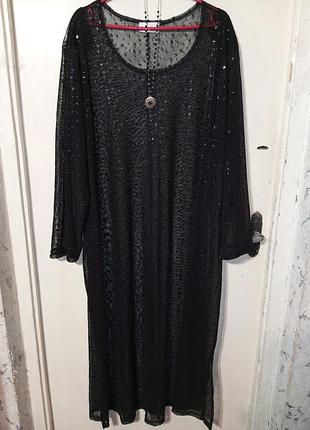 Розкішне,максі-в підлогу,іміджеве плаття-сукня на сітці,мега батал,rondissimo by  alain weiz