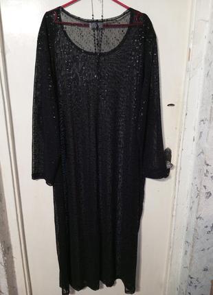 Розкішне,максі-в підлогу,іміджеве плаття-сукня на сітці,мега батал,rondissimo by  alain weiz7 фото