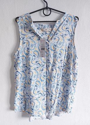 Натуральна віскозна блуза в принт