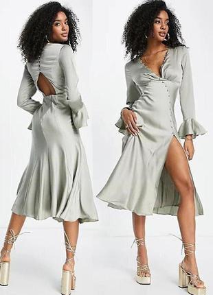 Распродажа платье asos миди с разрезом