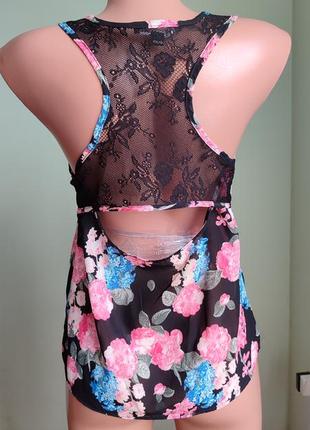 Майка блуза блузка кружево мереживо ажур