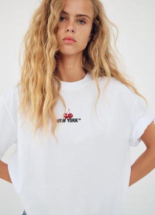 Футболка zara с фруктами