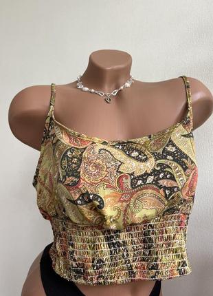 Топ на тонких бретелях етно бохо стиль м-xl