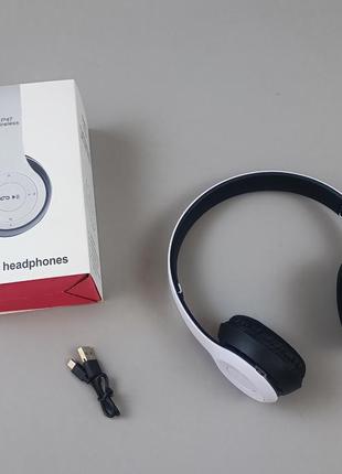 Навушники безпровідні c 60910 бездротові, bluetooth, мікрофон білий колір