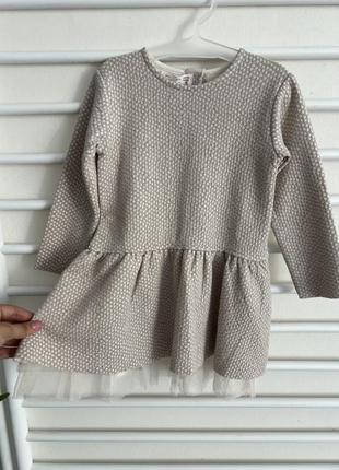 Платье zara для девочки гг. 92